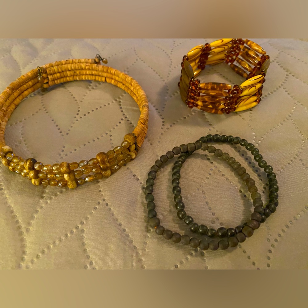 Wooden Beaded Jewelry Set